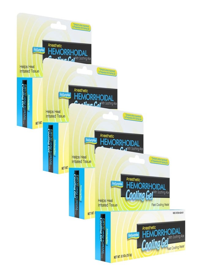 Natureplex Hemorrhoidal Cooling Gel with Witch Hazel, Aloe, and Phenylephrine for Maximum Relief, 0.9 oz (Pack of 4) - Made in USA - Image 1